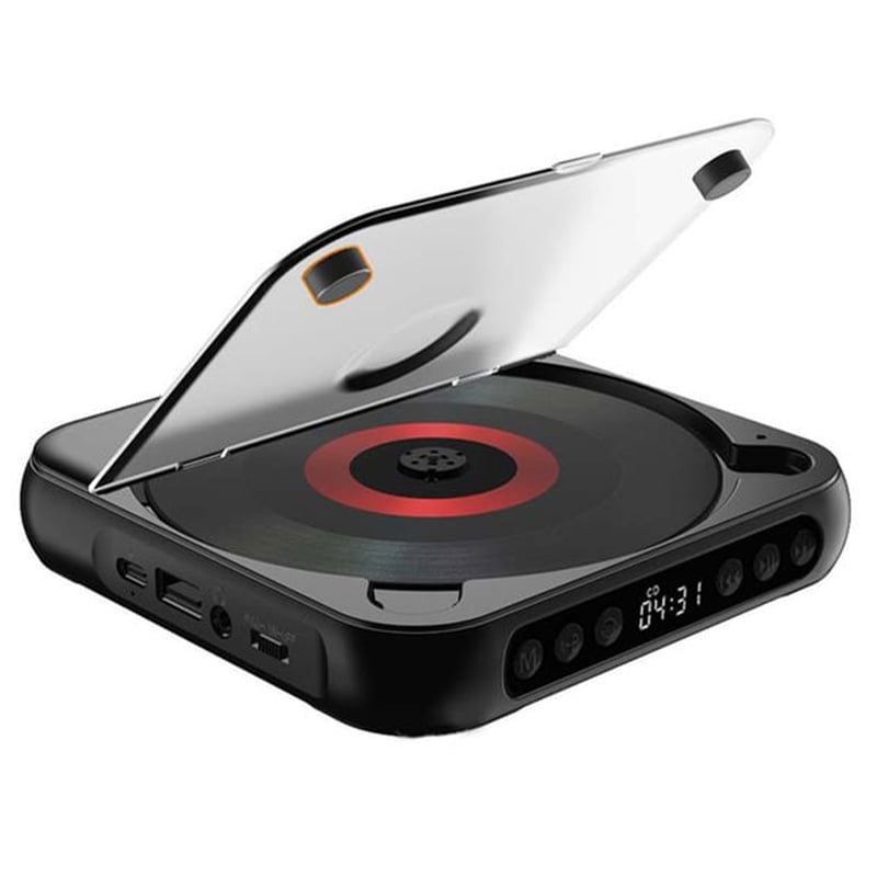 Bärbar CD-spelare med Bluetooth – uppladdningsbar Discman för bilen och på språng (Anti-Shock)