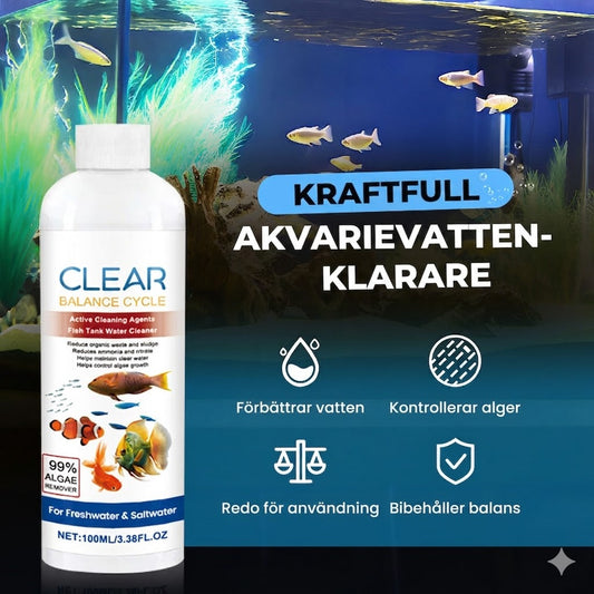 Kraftfull vattenklarare för akvarium – 100 ml – För grumligt vatten