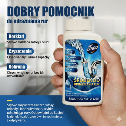 Kraftfull avloppsrens – flytande rörengöring för kök, dusch och toalett (löser upp hår och fett)