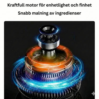 Elektrisk kaffe- och kryddkvarn – kvarn i rostfritt stål för kaffe, nötter och frön (kompakt design)