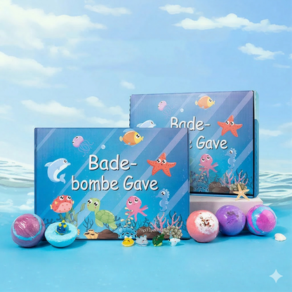 【12-pack】Magiska badbomber med överraskning – innehåller leksaker med havsdjur