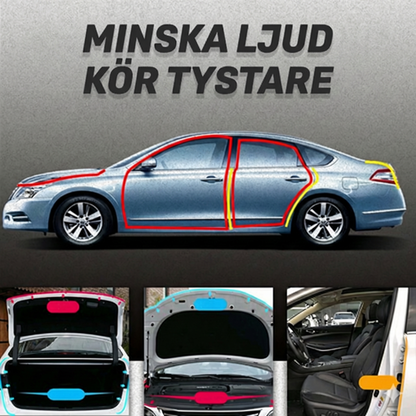 Universell bildörrstätning (5 m) – självhäftande vind- och bullerlist (B-typ)