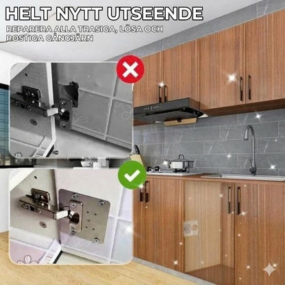 Professionellt reparationsset för skåpgångjärn