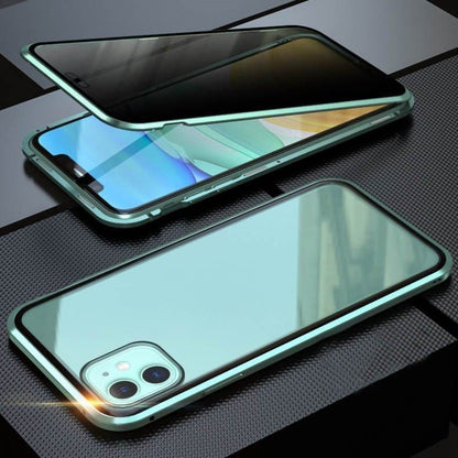 Magnetiskt integritetsskal för iPhone – 360° heltäckande skydd – Härdat integritetsglas – Dubbelsidigt stötskydd