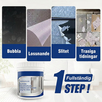 Frostat glasfärg – flytande insynsskydd (matt- och sandblästringseffekt)