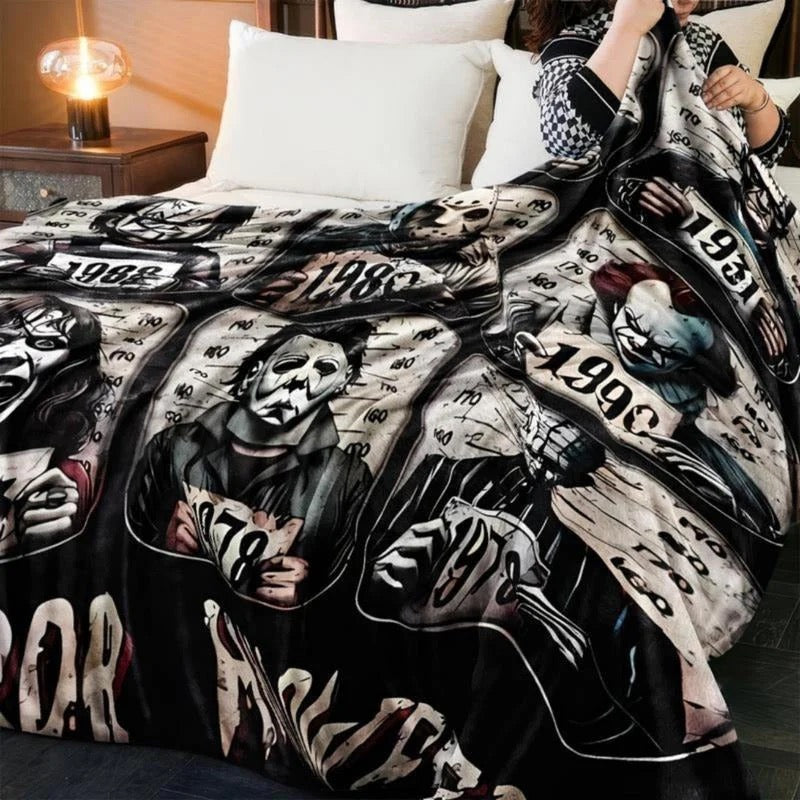 Blødt Fleece Tæppe med Horror-tema
