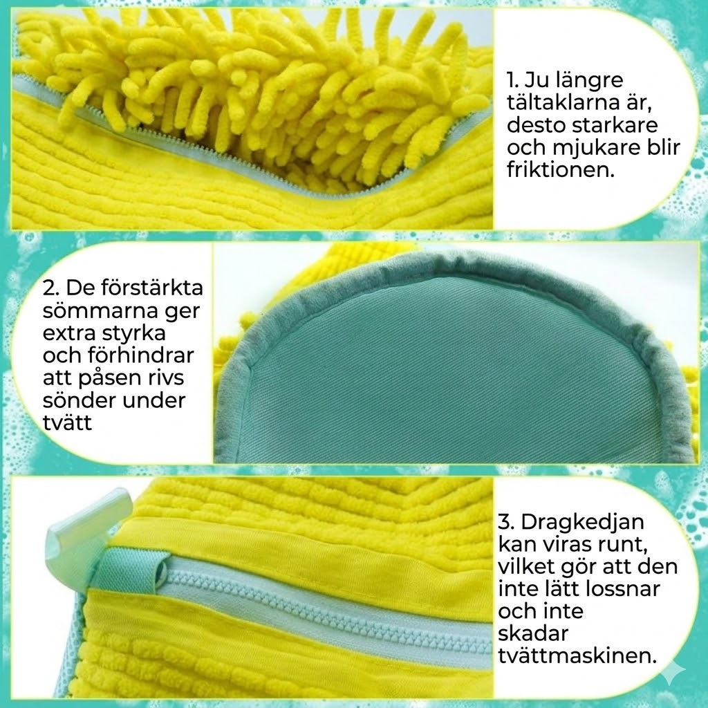 Tvättpåse i mikrofiber för skor – mjuk och effektiv – optimalt skydd för skor och tvättmaskin
