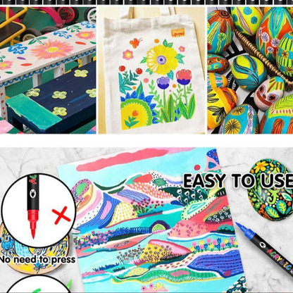 Acrylverf Markers met Dubbele Punt