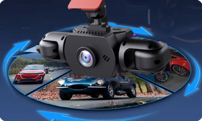 Professionell 360° dashcam – 4 kameror, full överblick – Full HD med mörkerseende och loopinspelning