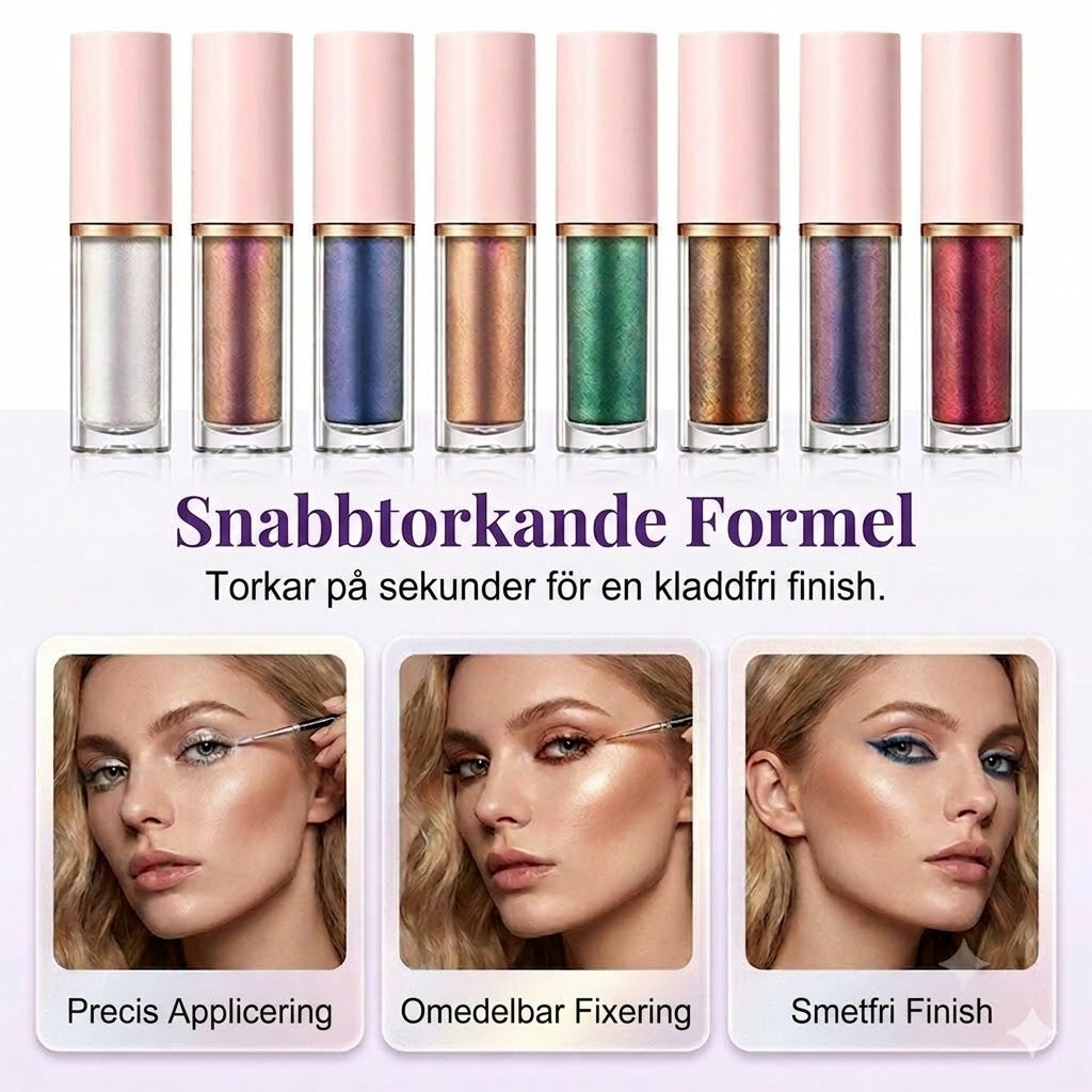 ✨ 8-delat set med glittriga flytande eyeliners