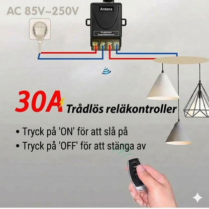 💥Trådlöst set med fjärrkontroll och mottagare – Universell – Plug & Play – Inga kablar⚡