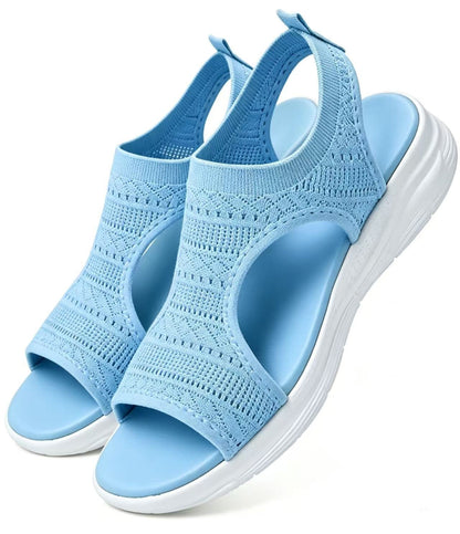 Bekväma och andningsbara platta sandaler
