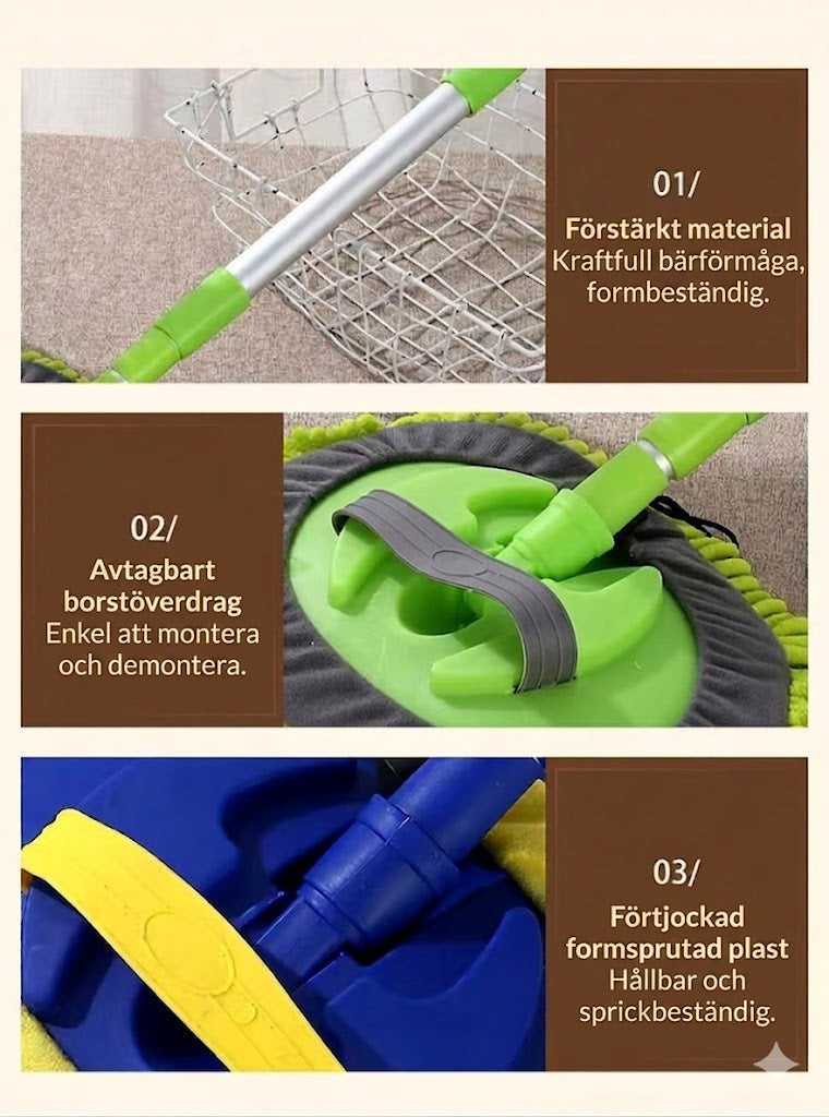 Teleskopisk biltvättsmopp