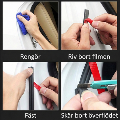 Universell bildörrstätning (5 m) – självhäftande vind- och bullerlist (B-typ)