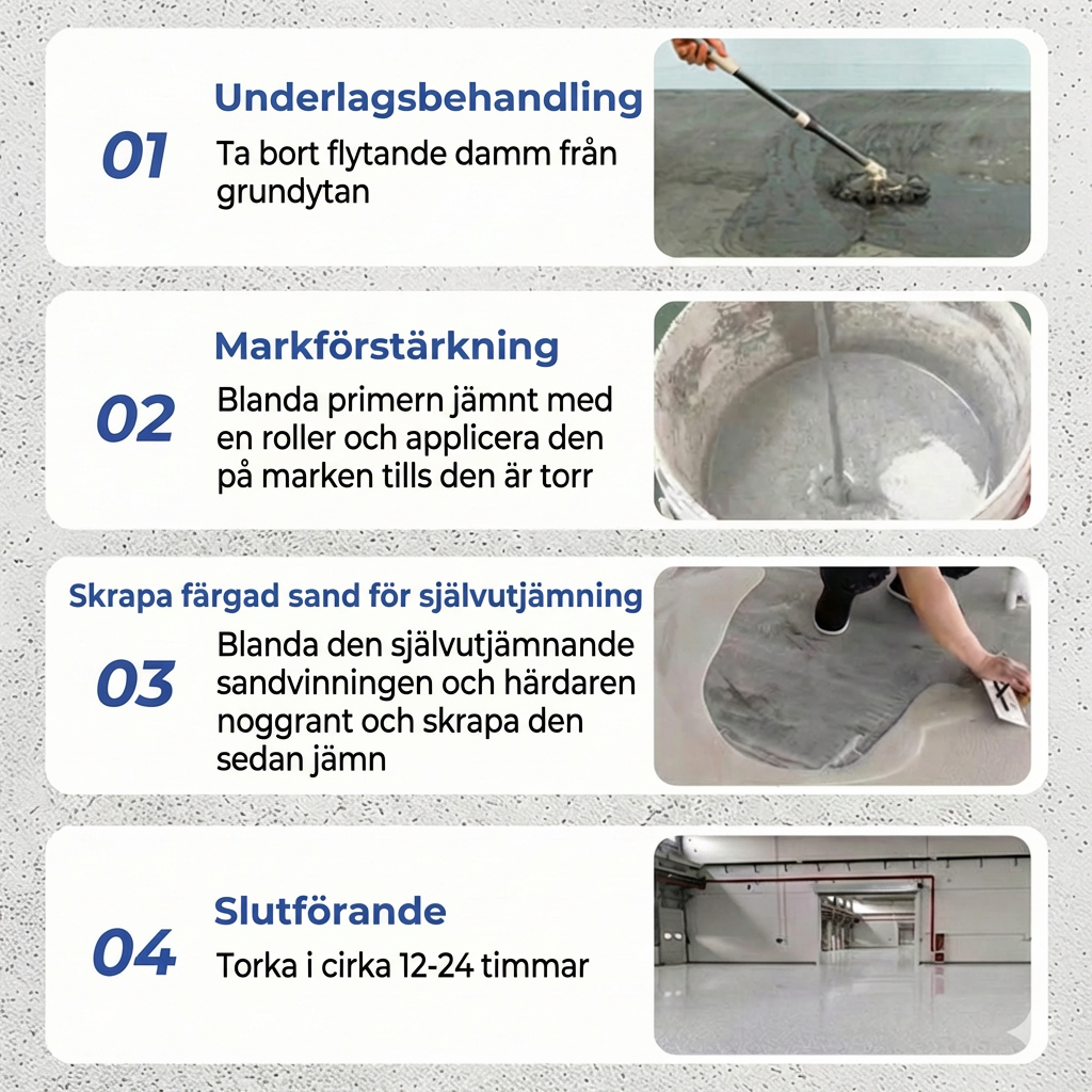 Epoxigolv med marmoreffekt – högblankt golvläggningsset (reptåligt och vattentätt)