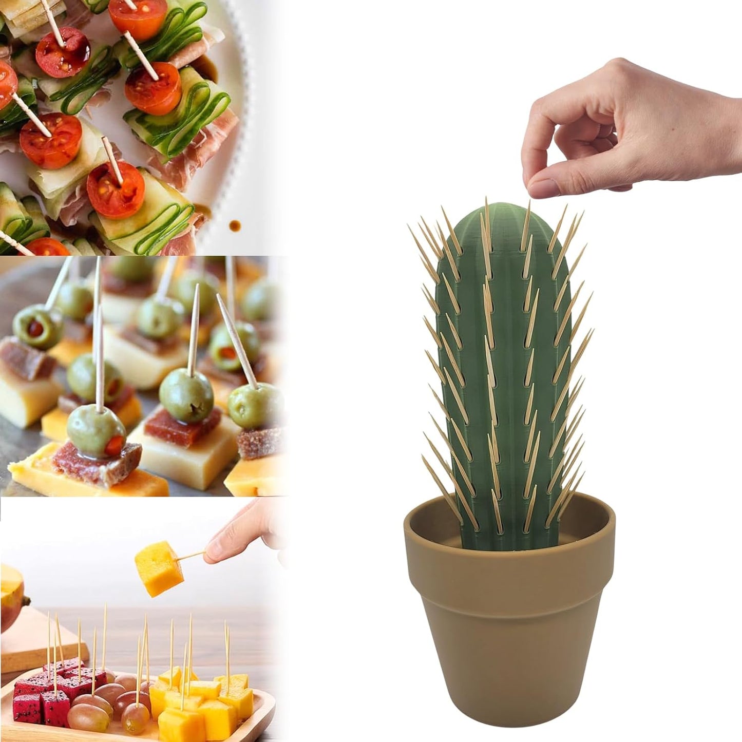 Automatisk tandpetare dispenser i kaktusform