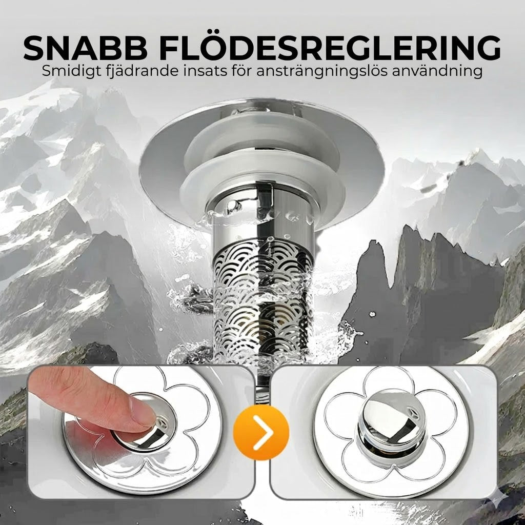 Universell pop-up-propp för handfat