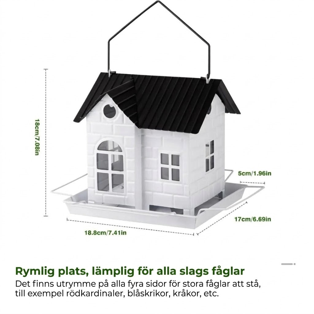 🕊️ Soldrivet fågelhus – automatisk belysning