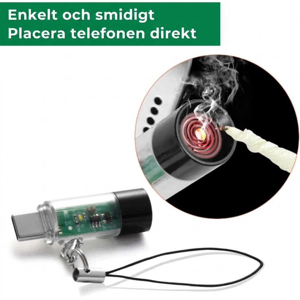 Mini-plasmatändare – uppladdningsbar via USB-C