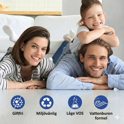 Epoxigolv med marmoreffekt – högblankt golvläggningsset (reptåligt och vattentätt)