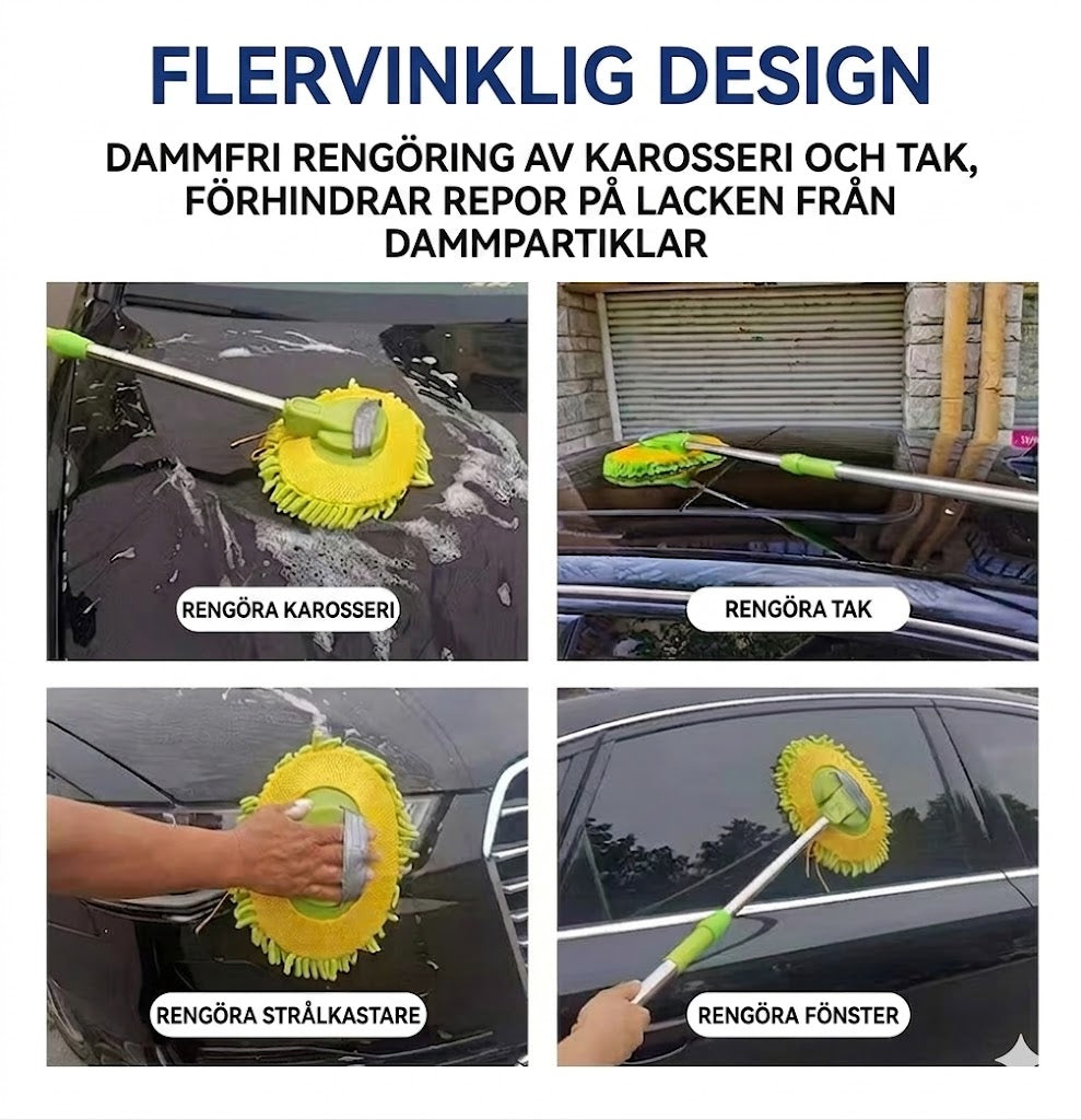 Teleskopisk biltvättsmopp