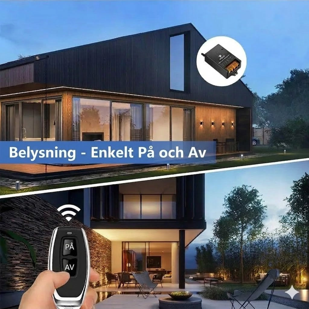 💥Trådlöst set med fjärrkontroll och mottagare – Universell – Plug & Play – Inga kablar⚡