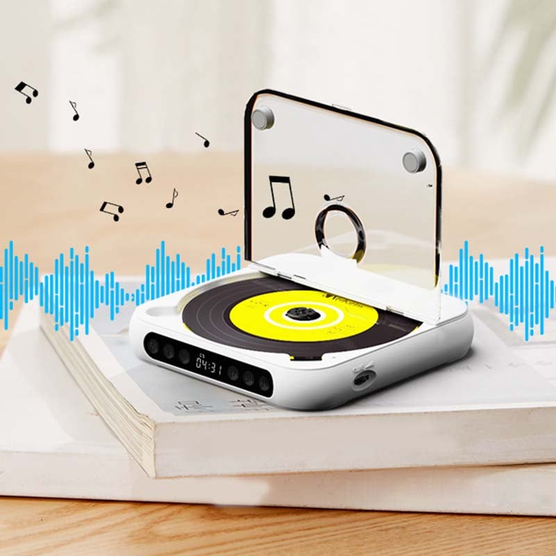 Bärbar CD-spelare med Bluetooth – uppladdningsbar Discman för bilen och på språng (Anti-Shock)
