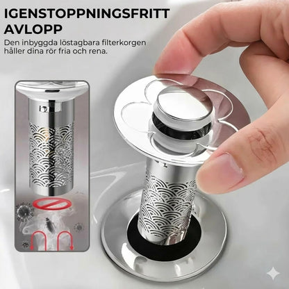 Universell pop-up-propp för handfat