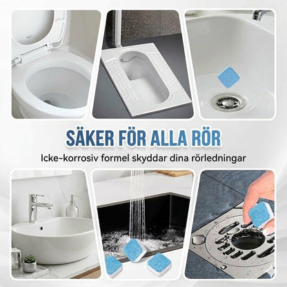 🚽 Tabletter för snabb avloppsrensning – lämpliga för kök, badrum och avlopp.