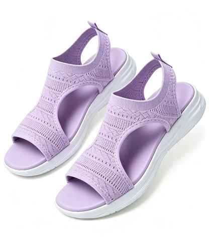 Bekväma och andningsbara platta sandaler