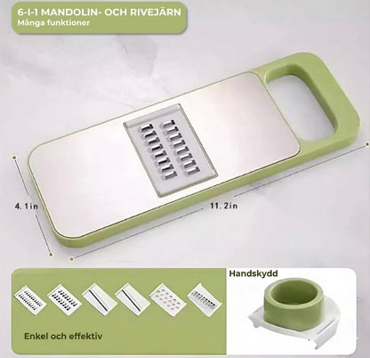 SafePrep multifunktionellt rivjärn 6-i-1