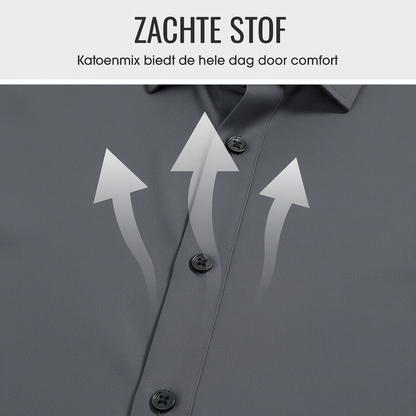 Effen Herenoverhemd met Lange Mouwen