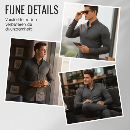 Effen Herenoverhemd met Lange Mouwen