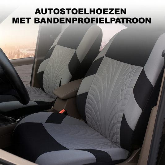Stoere Autostoelhoezen Set (Bandenprofiel Look)