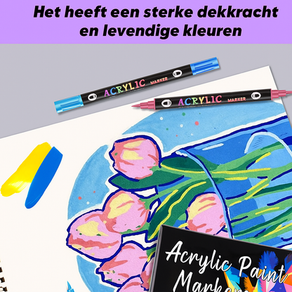 Acrylverf Markers met Dubbele Punt