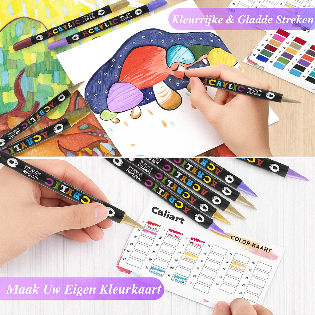 Acrylverf Markers met Dubbele Punt