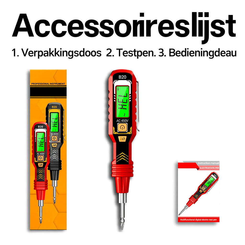 Digitale Contactloze Spanningstester (LCD-display)