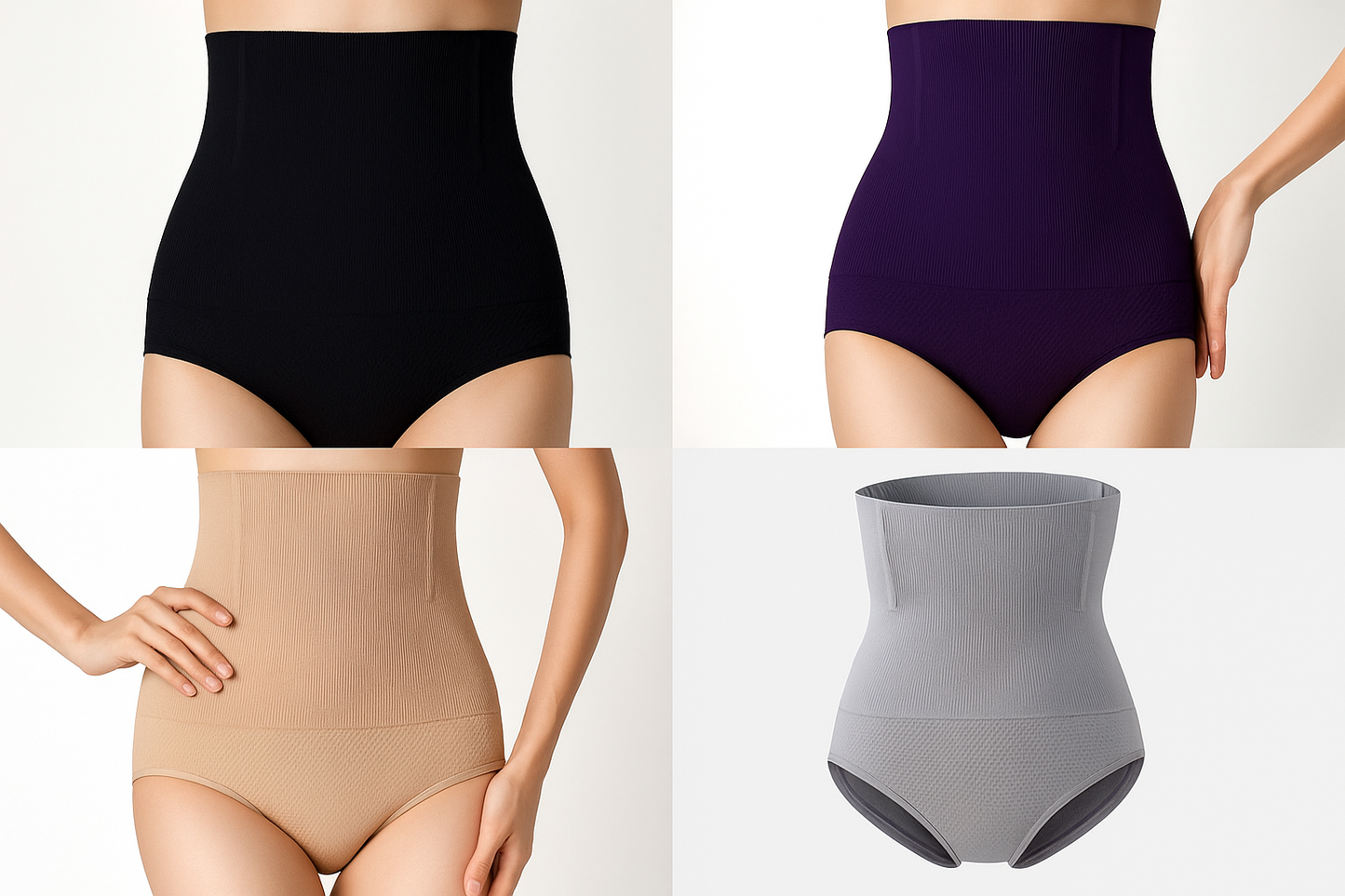 Shapewear-trusser | Mavekontrol & Høj talje – 1 sæt (4 stk.)