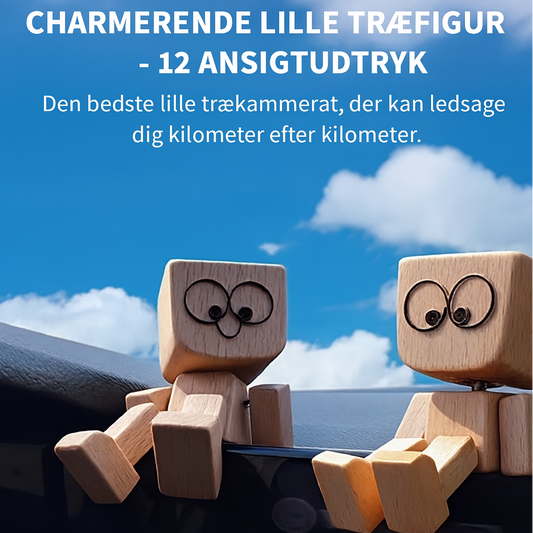 Charmerende træfigur – 12 ansigtsudtryk