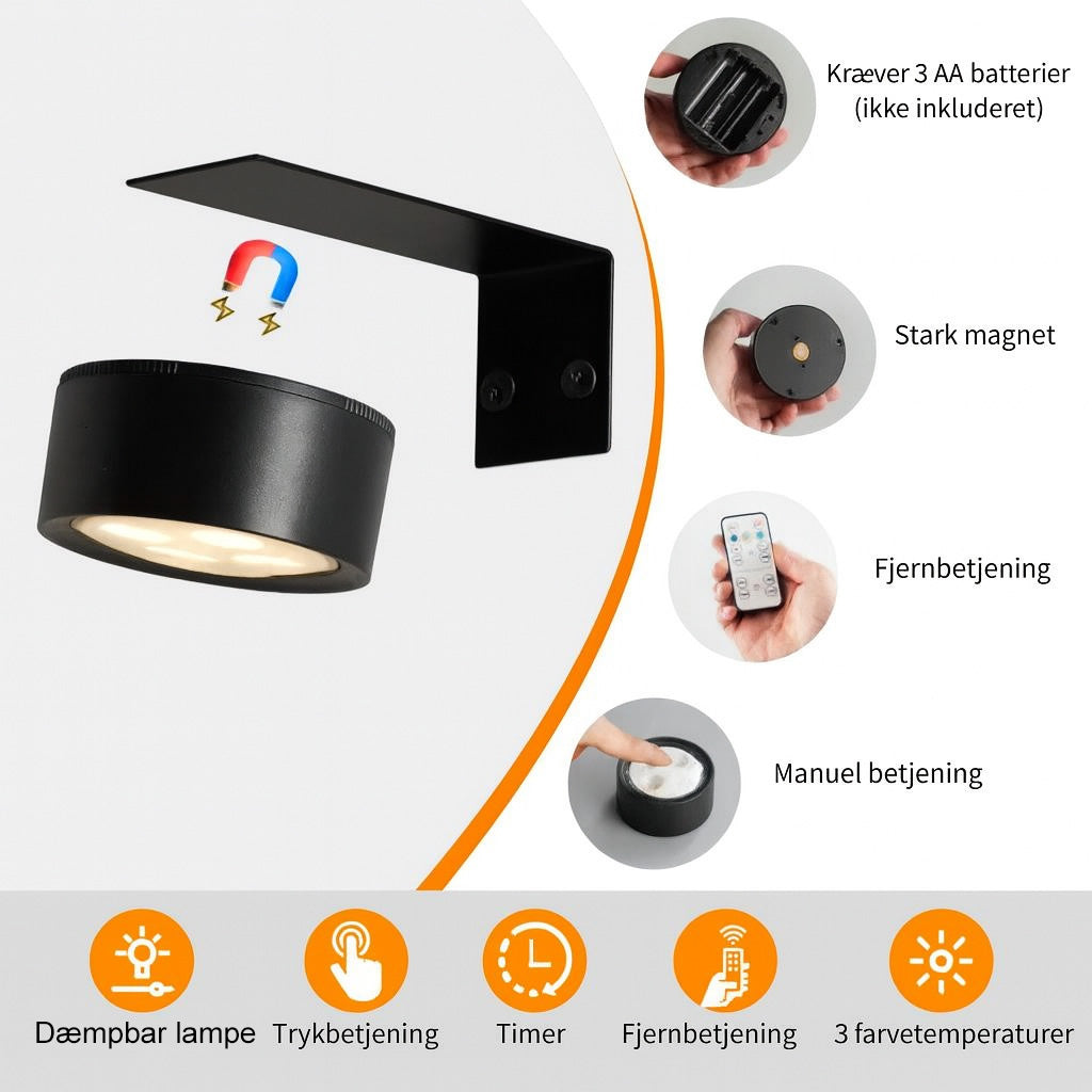 Magnetisk Trådløs Lampe – 1 sæt [3 stk.]