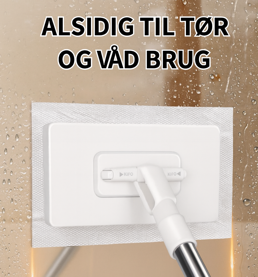 Engangs Støvmoppe med 4 genanvendelige klude
