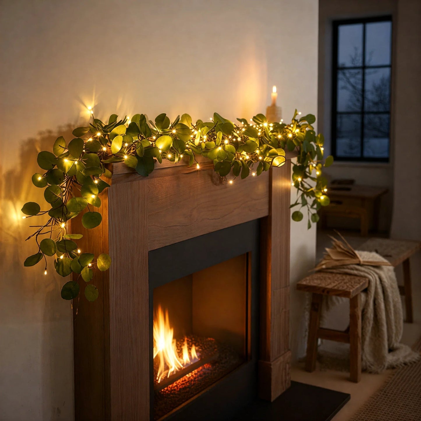 Sfeervolle Olijftak Lichtslinger (Draadloos)