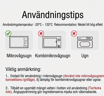 Multifunktionell mikrovågsångare - med varmhållningsfunktion - hälsosam matlagning och ångkokning