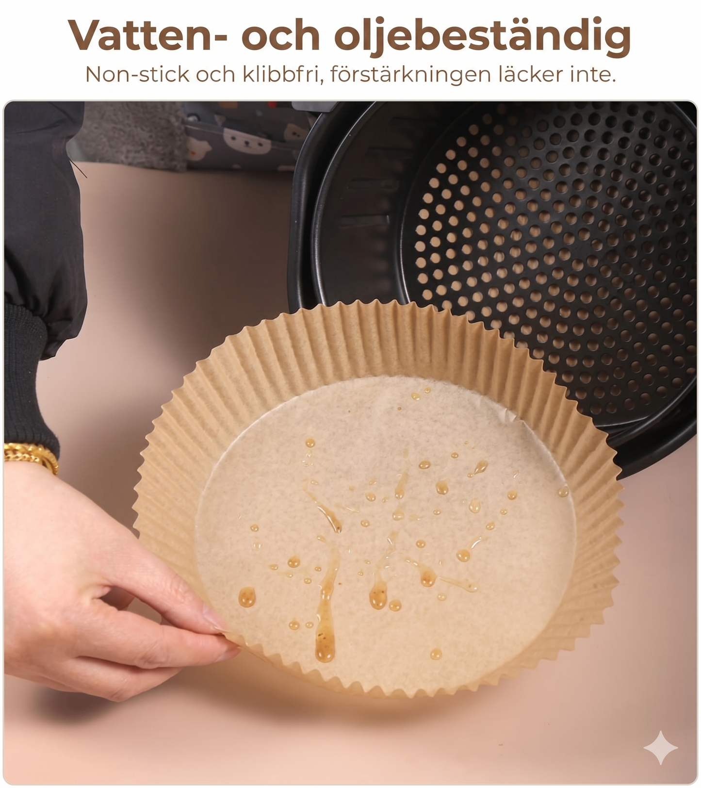 Bakplåtspappersformar till Airfryer – [100-pack]