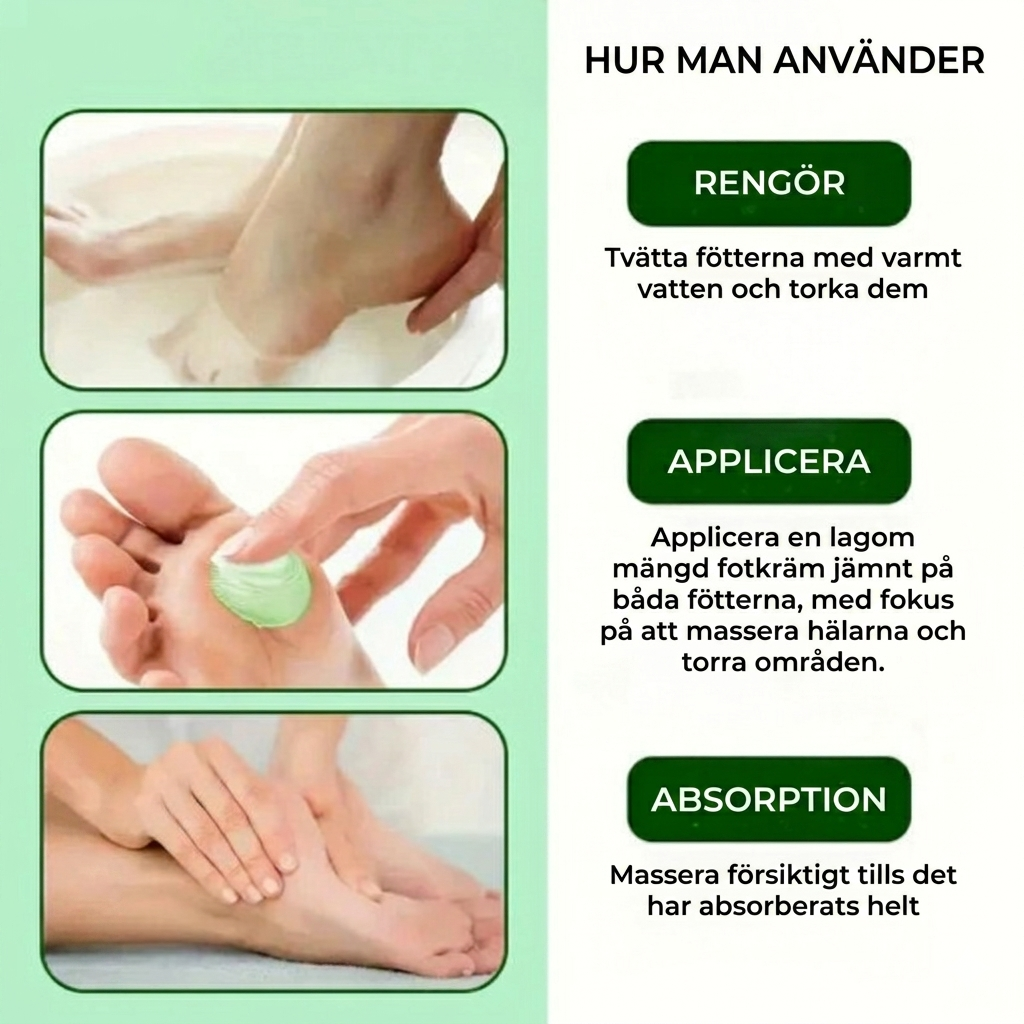 Återfuktande fotkräm med teträdolja och aloe vera – speciellt utvecklad för torra fötter