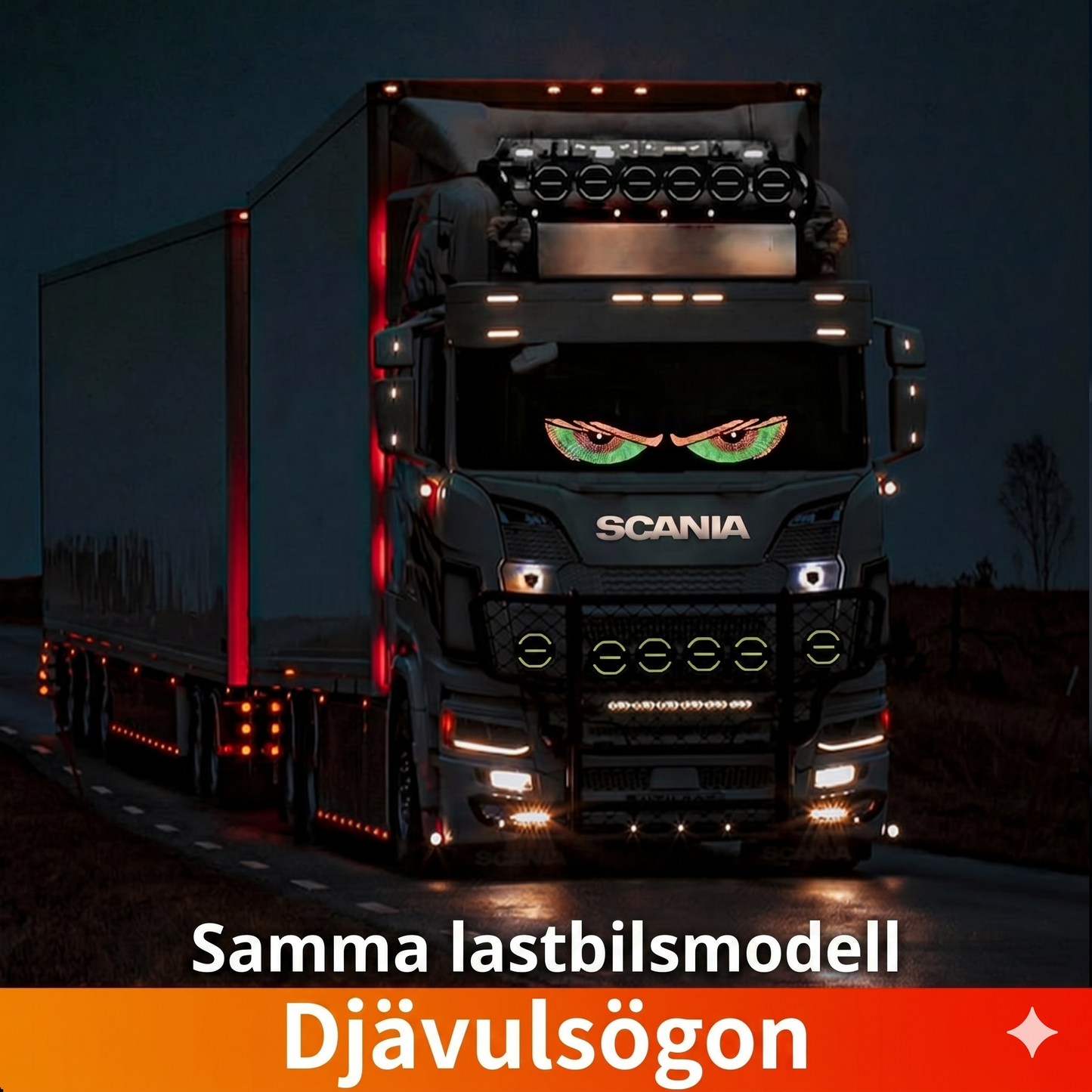 LED Devil Eyes för bilens vindruta
