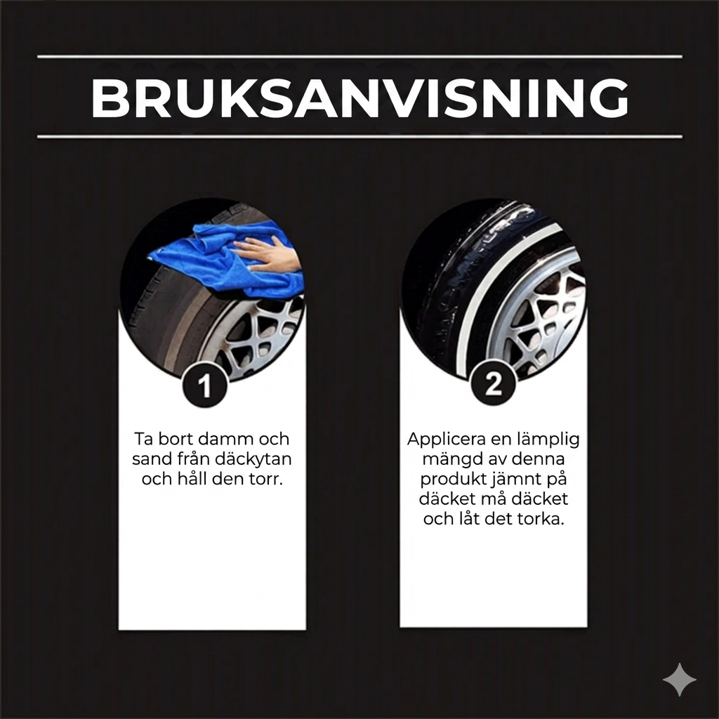 Däckvårdskräm för bil