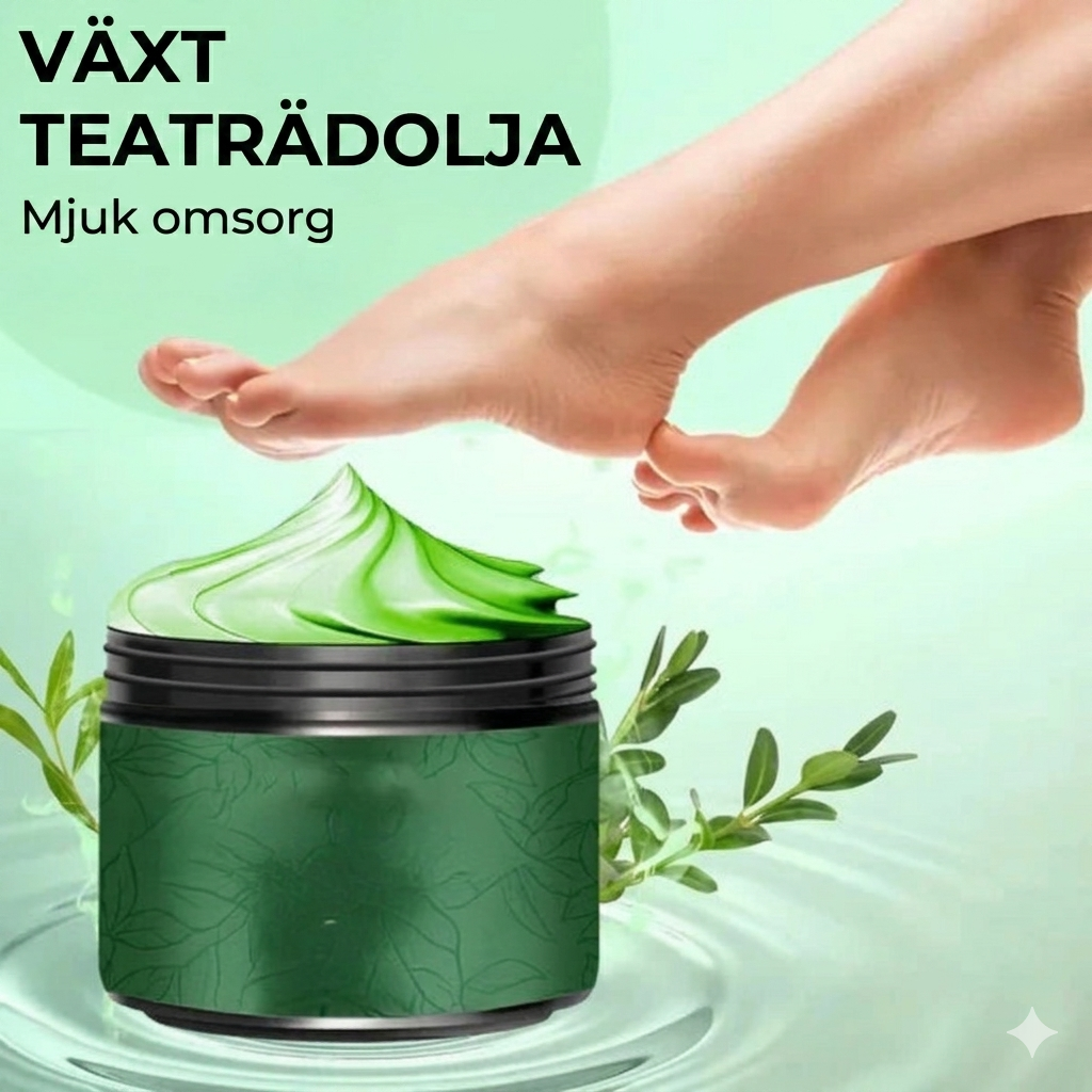 Återfuktande fotkräm med teträdolja och aloe vera – speciellt utvecklad för torra fötter