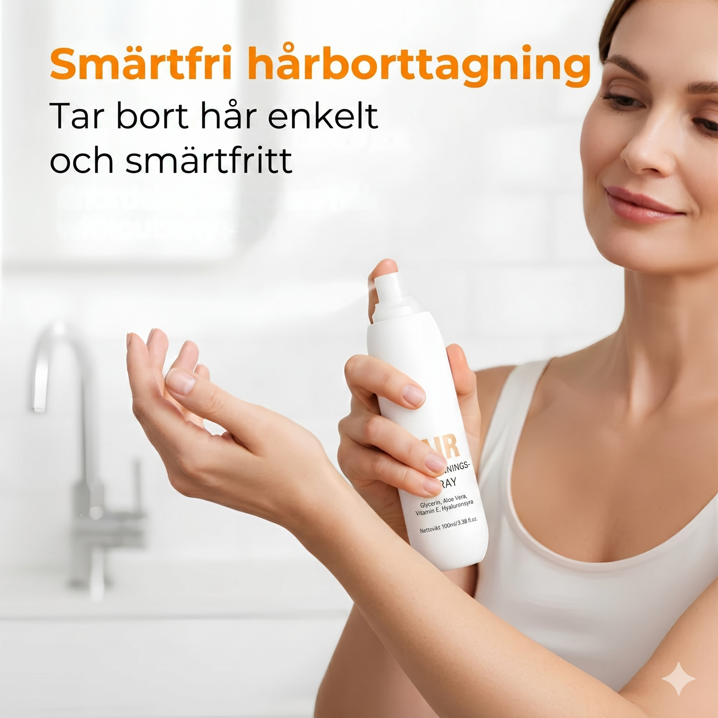 Väldoftande hårborttagningsspray