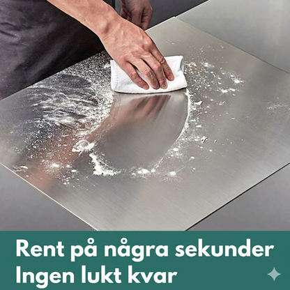 Skärbräda i rostfritt stål för köksbänken